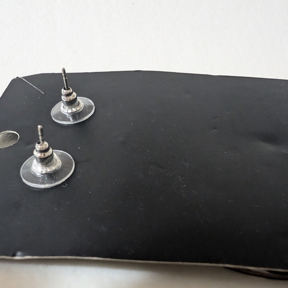 Black and White Cow Print Earrings - Picture 4 of 6